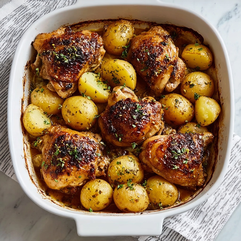 One Pan Chicken and Potatoes for a Cozy Weeknight Feast Recipe - Recipe Image