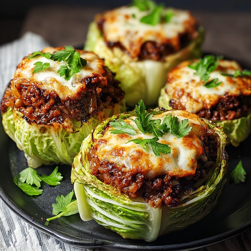 Oven-Baked Cabbage Burgers: Your Guilt-Free Burger Fix Recipe - Recipe Image