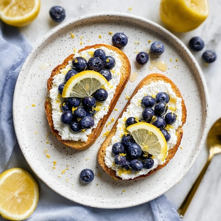 Lemon Blueberry Ricotta Toast Recipe