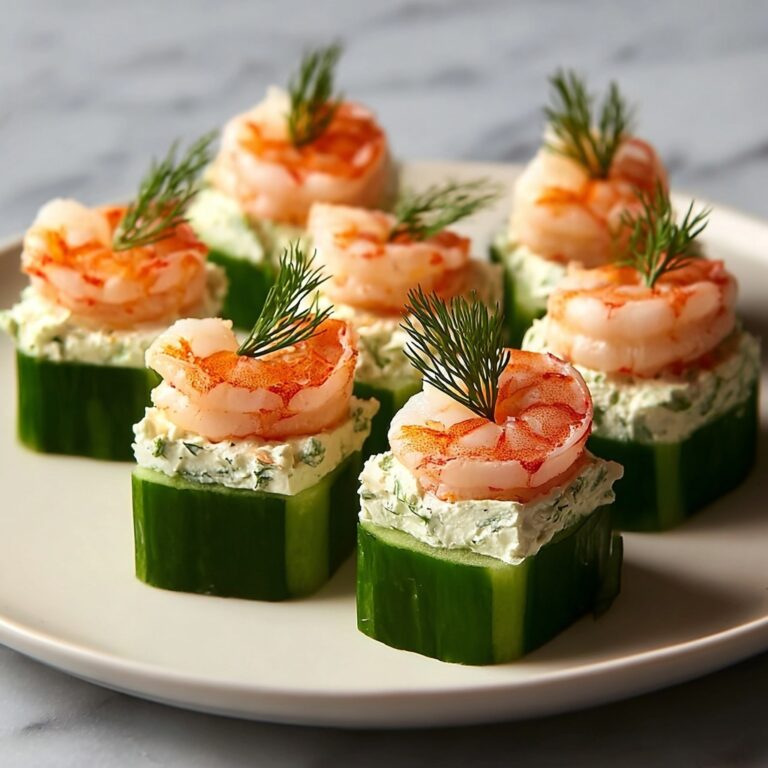 Delicious Cucumber Shrimp Canapes with Herbed Cream Cheese Recipe