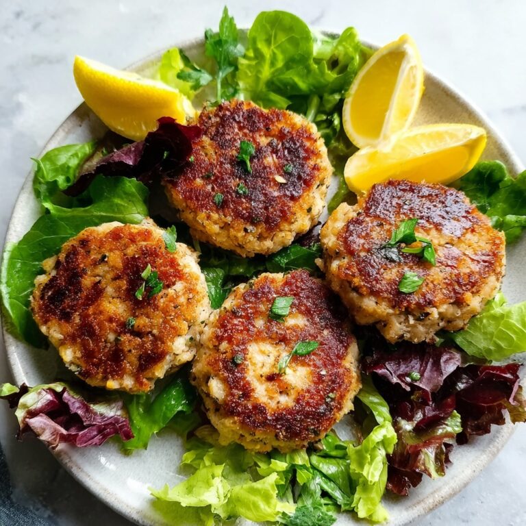 Garlic & Lemon Tuna Cakes with Mixed Leaf Salad Recipe