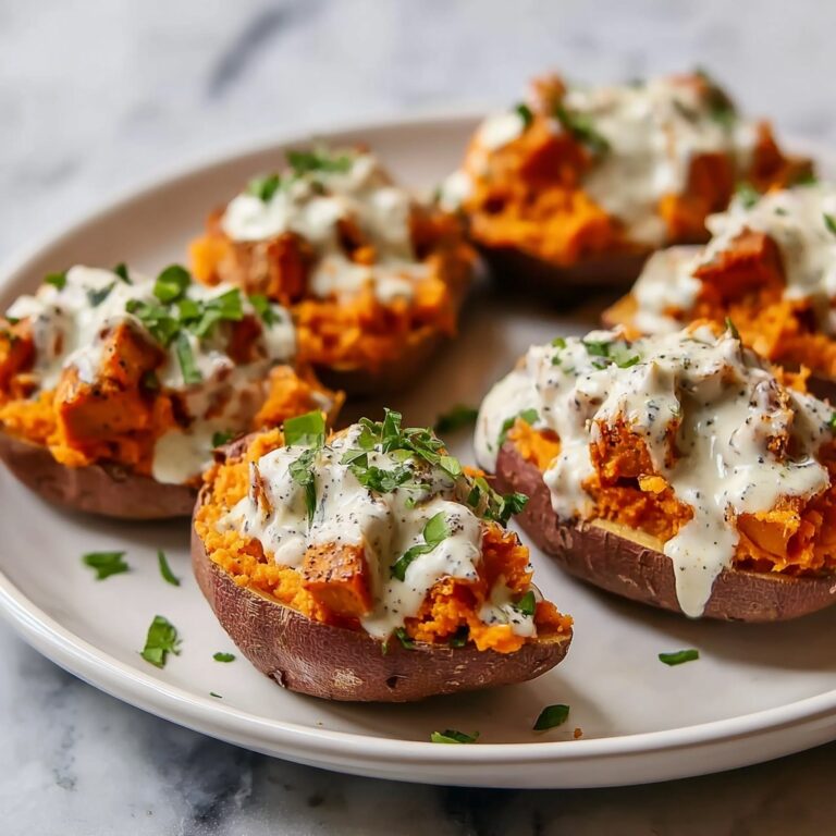 Buffalo Chicken Stuffed Sweet Potatoes Recipe