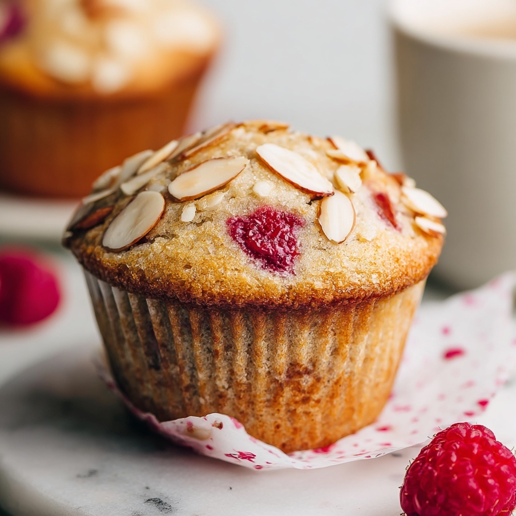 Vegan Raspberry Almond Muffins Recipe - Recipe Image