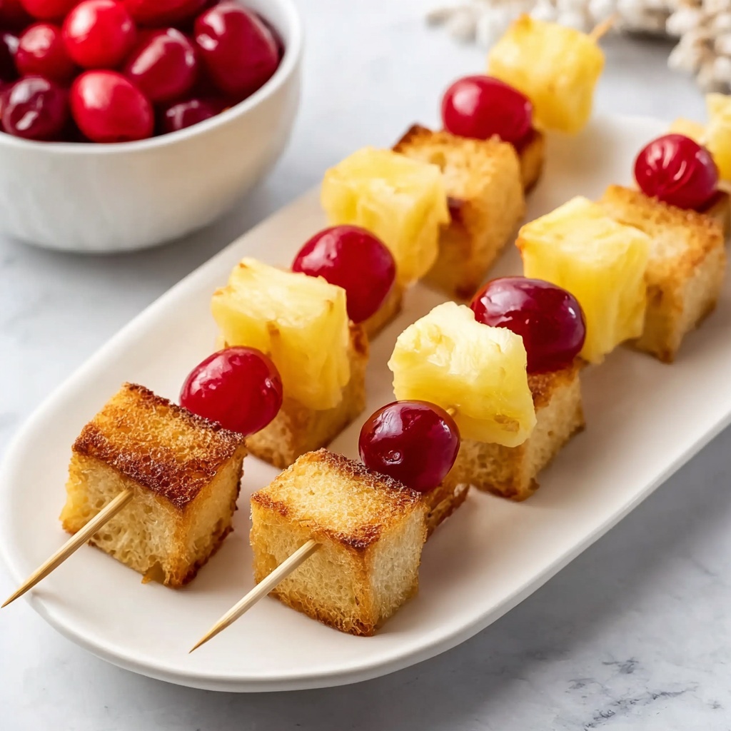 Pineapple Upside Down Cake Kabobs Recipe - Recipe Image