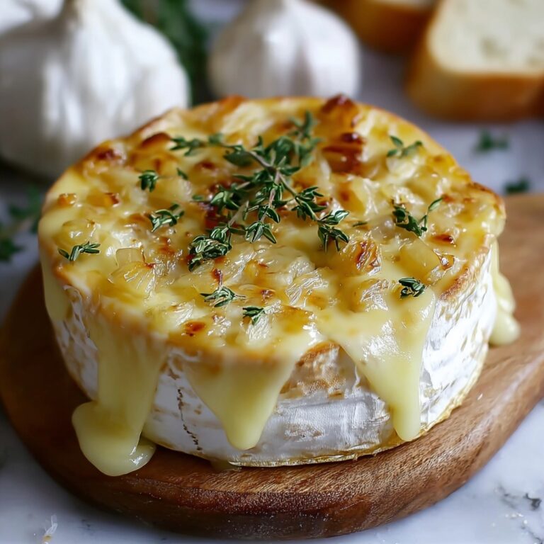 Savory Baked Brie with Garlic and Herbs Recipe