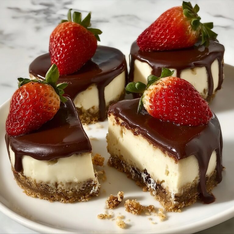 Mini Cheesecakes with Chocolate Covered Strawberries Recipe