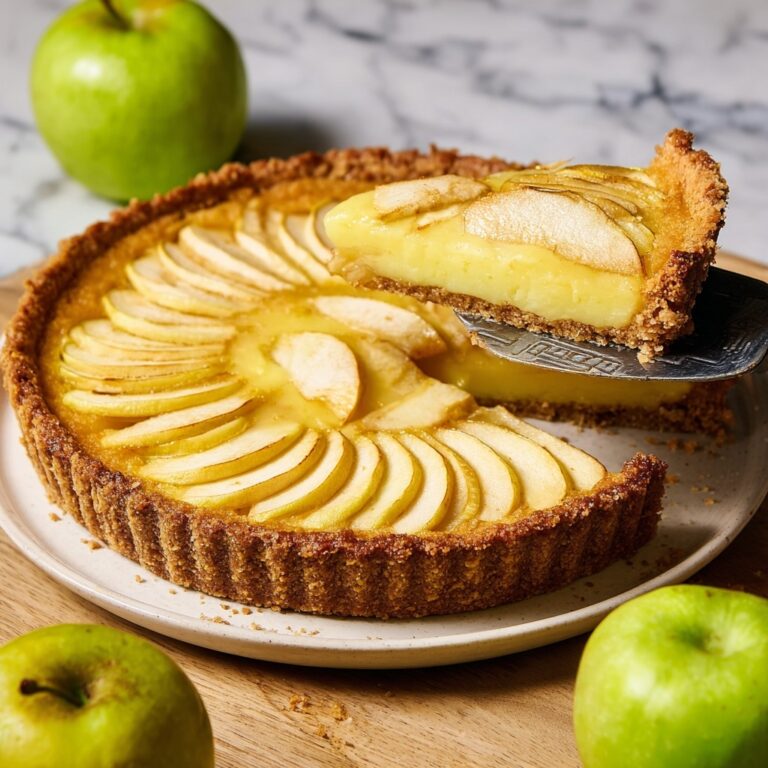 Vegan Apple Custard Tart (Tarte Normande) Recipe
