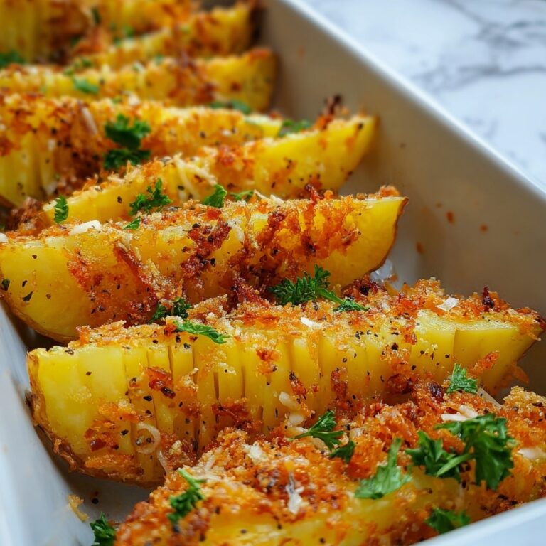Baked Garlic Parmesan Potato Wedges Recipe