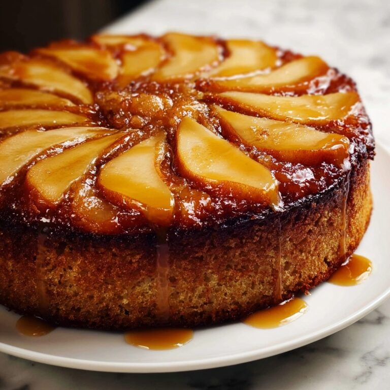 Pear Cinnamon Upside-Down Cake Recipe
