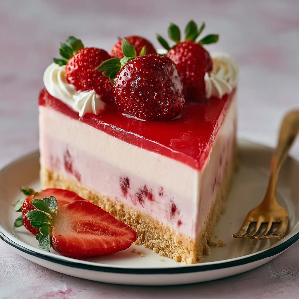 Strawberry Japanese Cheesecake Recipe - Recipe Image