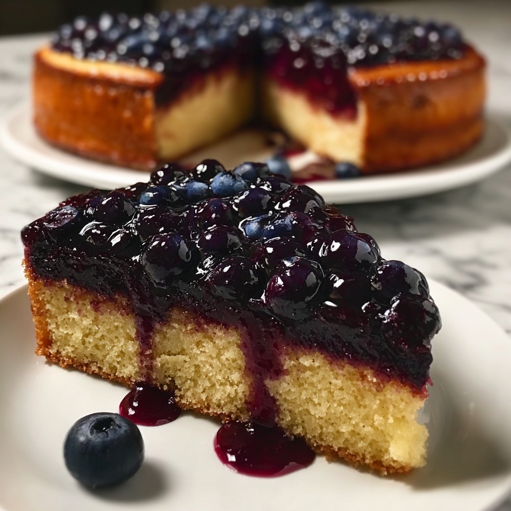 Blueberry Brown Sugar Upside Down Cake Recipe - Recipe Image