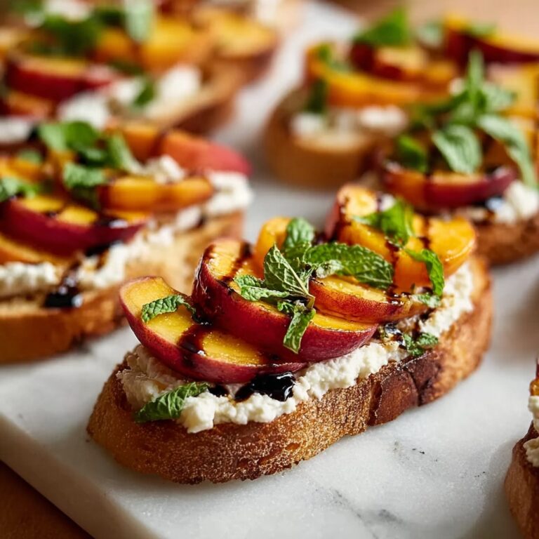 Best Peach Bruschetta With Whipped Ricotta Recipe