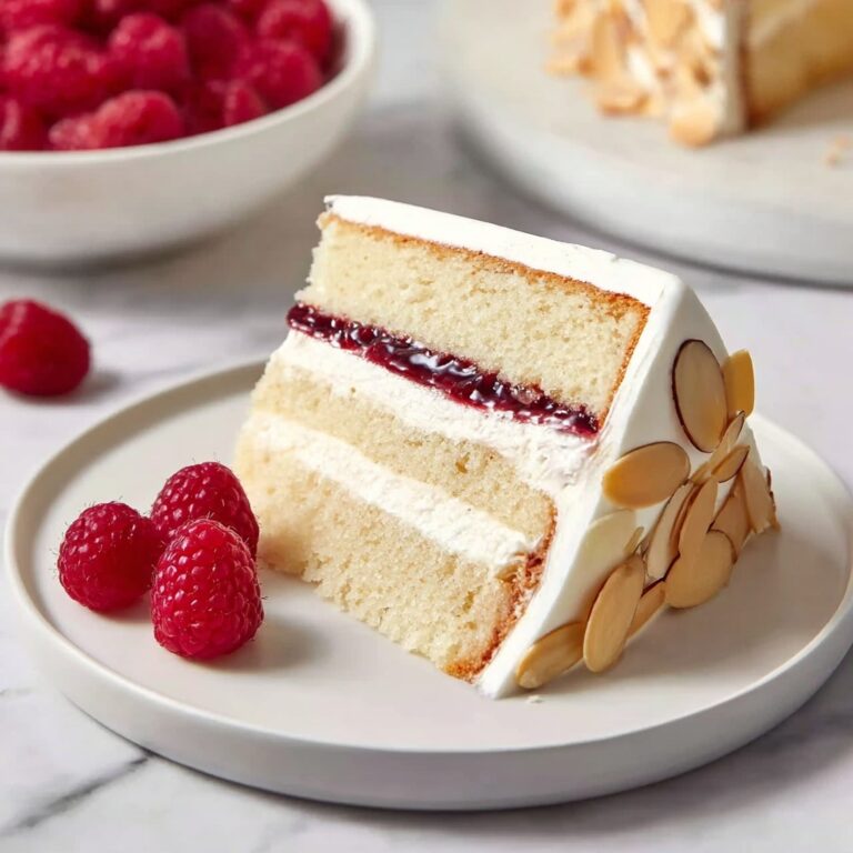 Raspberry Almond Cake with Buttercream Recipe