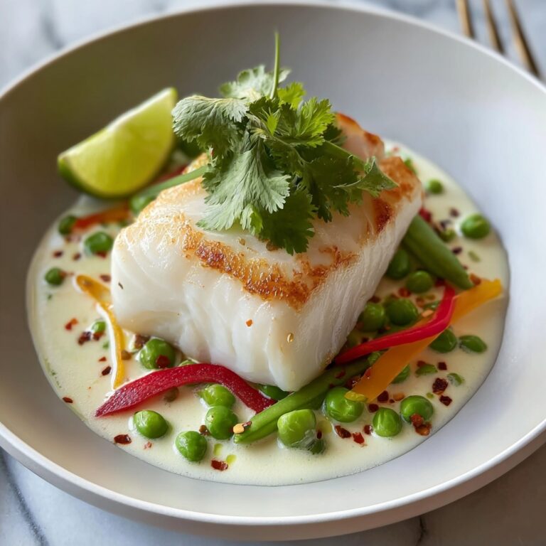 Coconut Poached Cod with Ginger and Lime Recipe