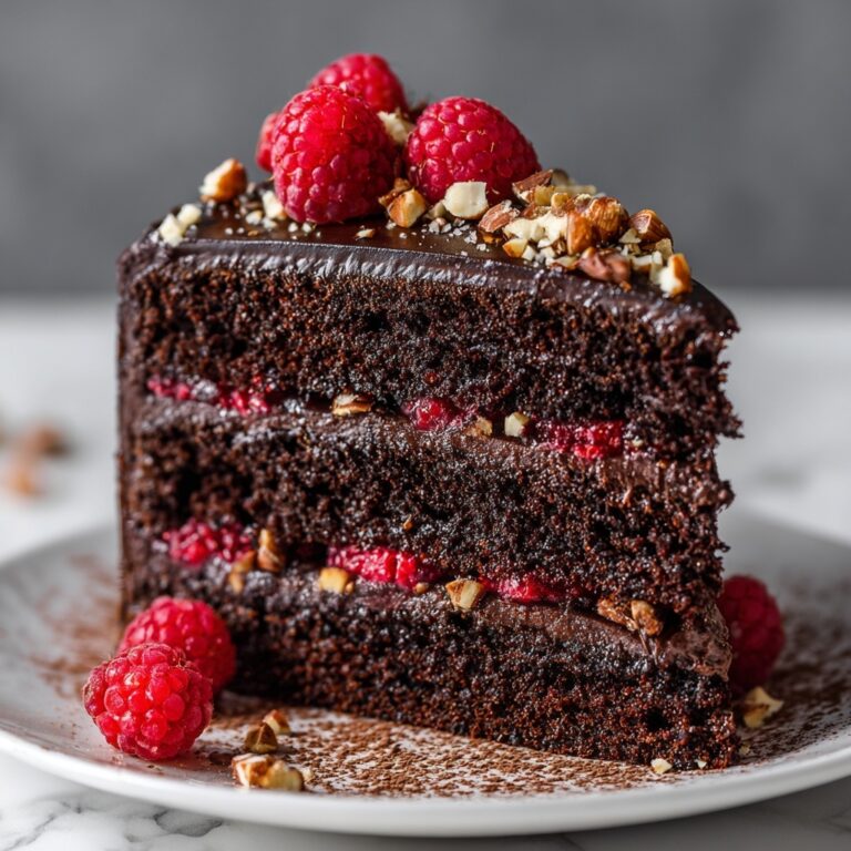 Extra Moist Chocolate, Raspberry & Roasted Hazelnut Cake with Whipped Ganache Recipe