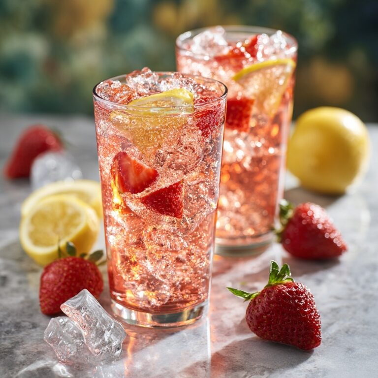 Strawberry Lemon Prosecco Mocktail Recipe