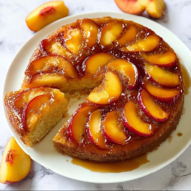 Peach Honey Upside Down Cake Recipe