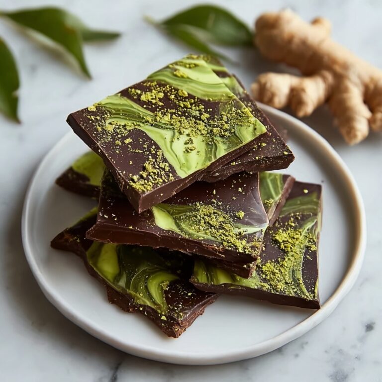 Chocolate Ginger Bark with Green Tea Powder Recipe