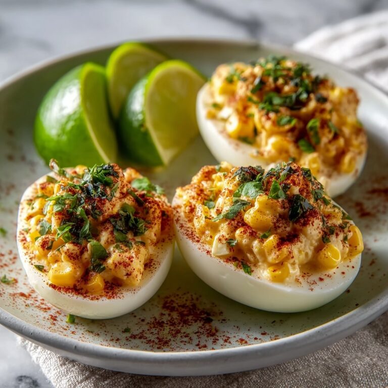 Irresistible Elote Deviled Eggs with Zesty Chipotle Mayo Recipe